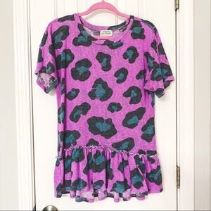 C CHRISTIAN LOS ANGELES • Purple Leopard Tunic Top